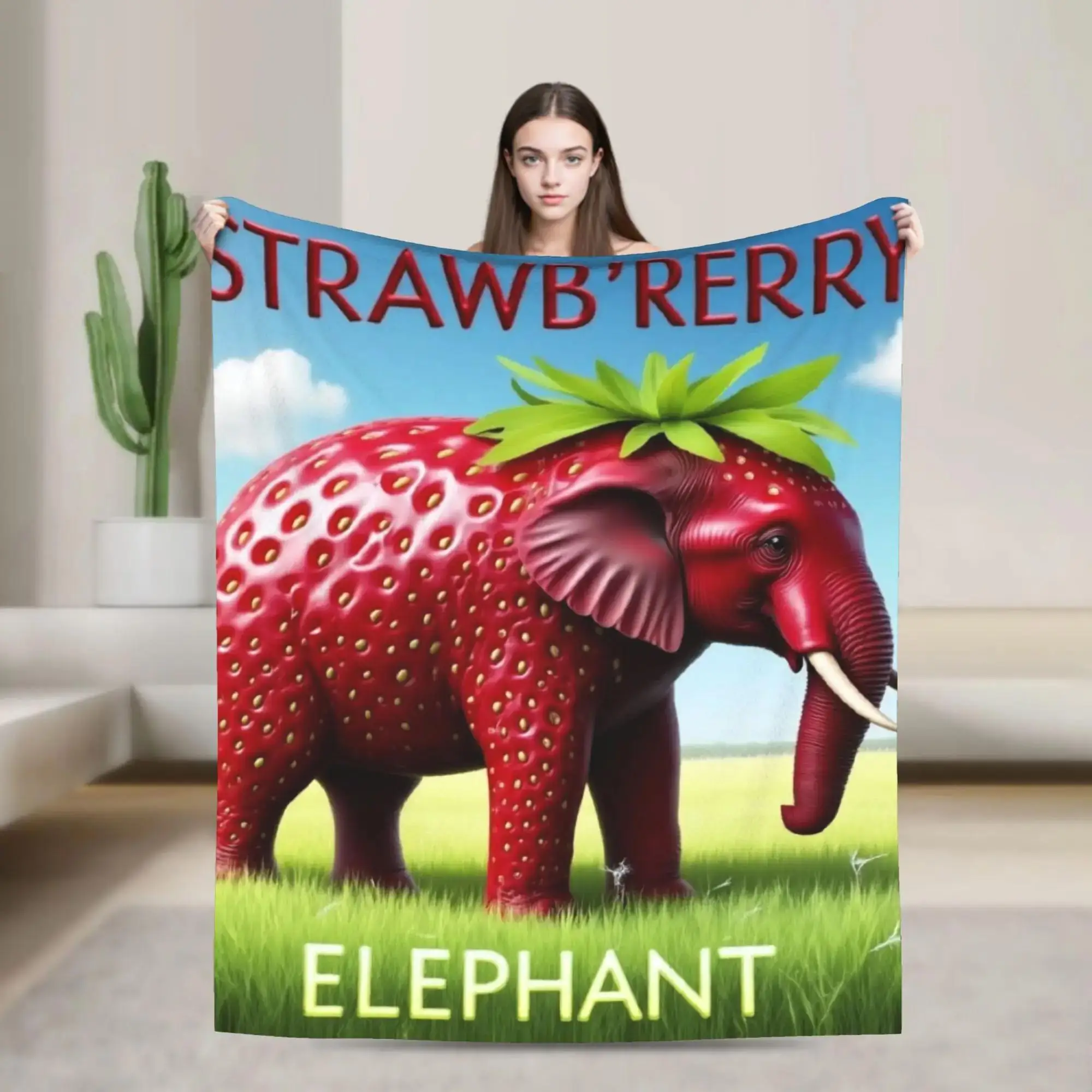 Strawberry Elephant Italian Brainrot Plush Throw Blanket Soft Flannel Print for Bed Outdoor Picnic Bedspread Cover
Strawberry Elephant Italian Brainrot Plush Throw Blanket Soft Flannel Print for Bed Outdoor Picnic Bedspread Cover
