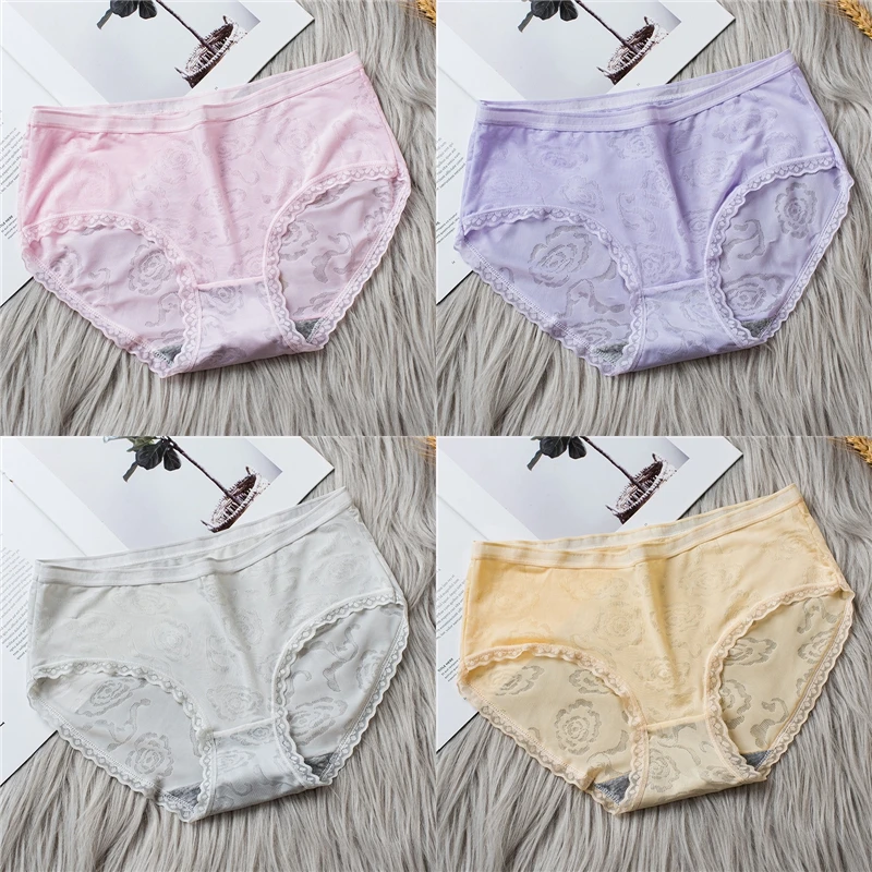 4pcs Women Panties Mid Waist Breathable Stretch Hollow Bowknot Soft See-through Lace Sexy Ladies Briefs Underpants Underwear
4pcs Women Panties Mid Waist Breathable Stretch Hollow Bowknot Soft See-through Lace Sexy Ladies Briefs Underpants Underwear