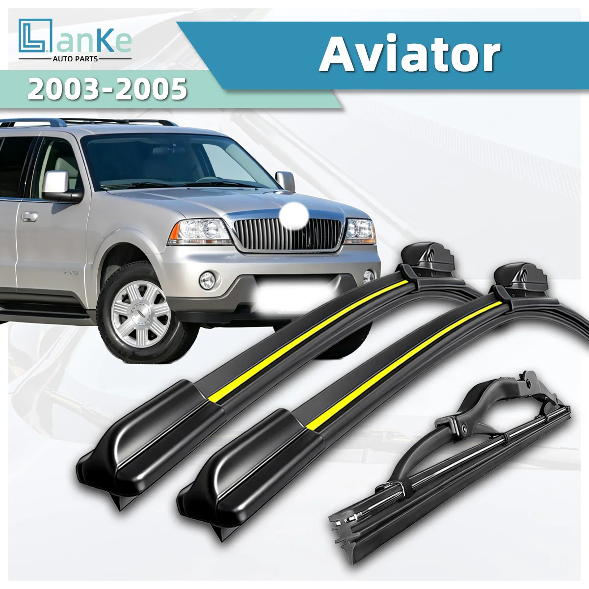 Lanke Wiper Fit For Lincoln Aviator (2003-2005) Natural Rubber Strip Boneless Silent Car Windshield Front Wiper Blade Auto Parts
Lanke Wiper Fit For Lincoln Aviator (2003-2005) Natural Rubber Strip Boneless Silent Car Windshield Front Wiper Blade Auto Parts