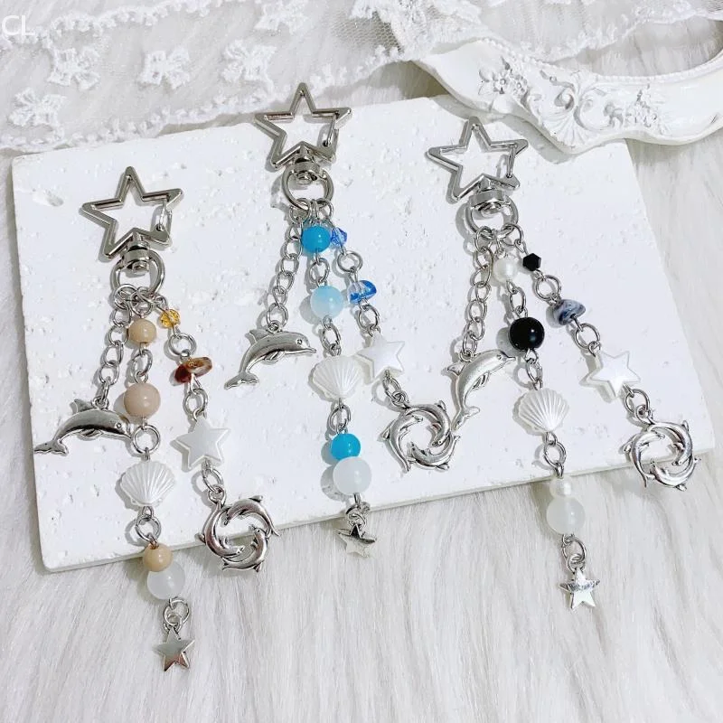 Fashion Dolphin Shell Star Keychain Korean Version Beads Keyring Car Key Holder Backpack Pendant Bag Decoration Accessories
Fashion Dolphin Shell Star Keychain Korean Version Beads Keyring Car Key Holder Backpack Pendant Bag Decoration Accessories