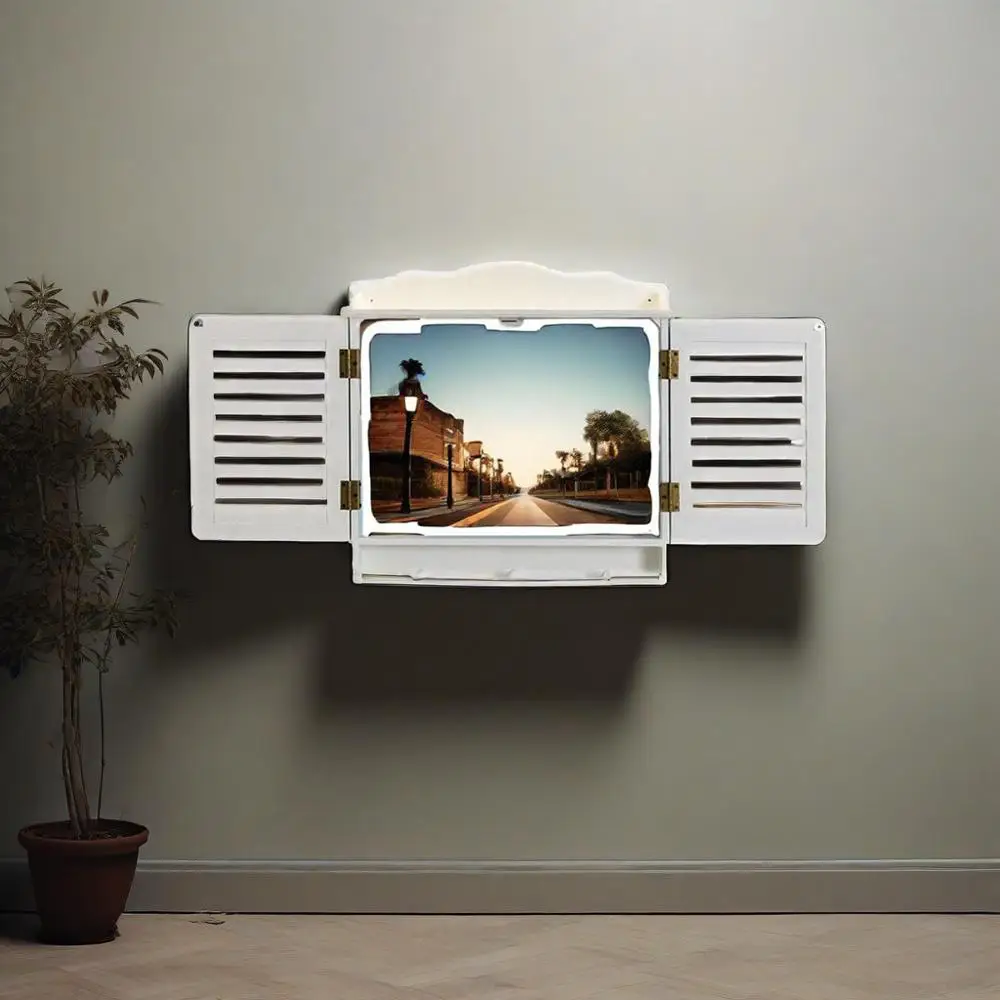 Rustic Wall Decoration Farmhouse Window Frame with Shutters, Hanging Wall Decor Wooden Wall-Mounted Home Decoration for Hallway
Rustic Wall Decoration Farmhouse Window Frame with Shutters, Hanging Wall Decor Wooden Wall-Mounted Home Decoration for Hallway