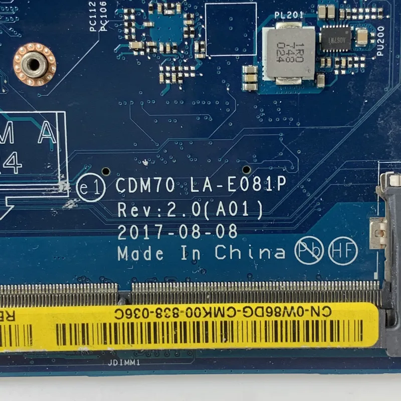 Для DELL E5480 CN-0W86DG 0W86DG W86DG с процессором SR33Z I7-7600U, материнская плата CDM70 LA-E081P, материнская плата для ноутбука, 100% полностью работает хорошо
Для DELL E5480 CN-0W86DG 0W86DG W86DG с процессором SR33Z I7-7600U, материнская плата CDM70 LA-E081P, материнская плата для ноутбука, 100% полностью работает хорошо