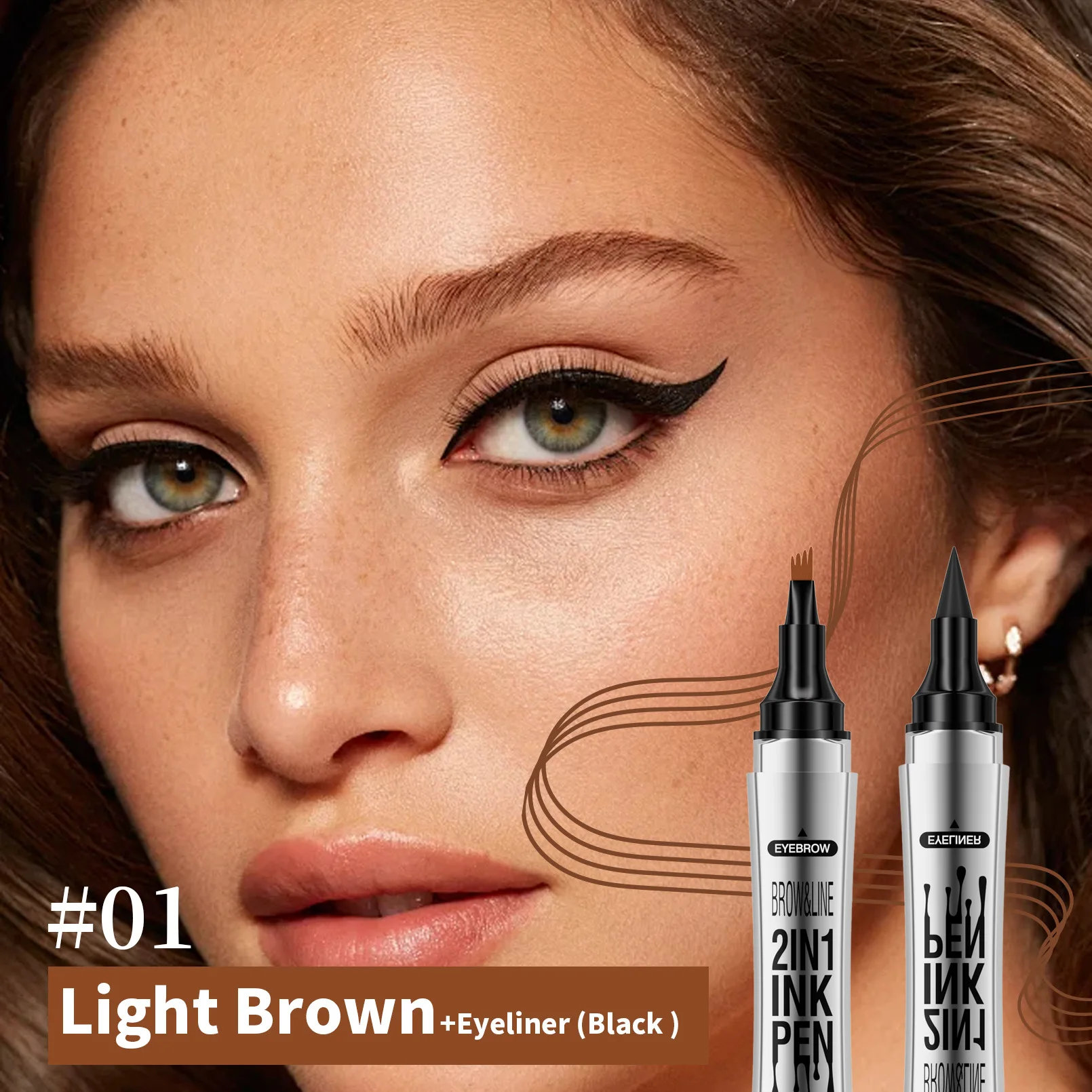 Eyebrow Pencil Double Head 4 Fork Quick Dry Waterproof Eyeliner Standalone Site Hot Sale for Natural Wild Brow Look
Eyebrow Pencil Double Head 4 Fork Quick Dry Waterproof Eyeliner Standalone Site Hot Sale for Natural Wild Brow Look