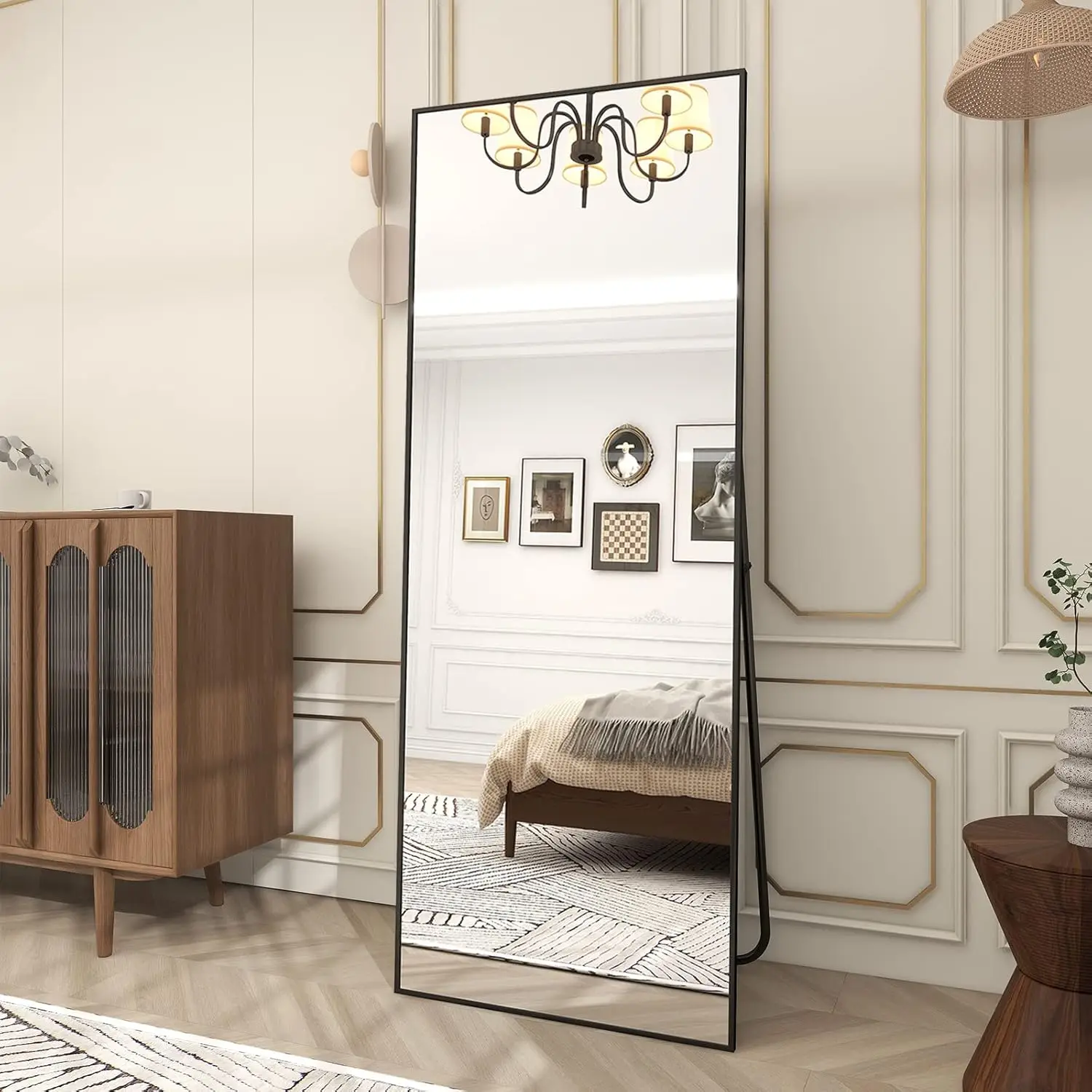 Full Length Mirror 64"x21" Nano Glass, Standing Rectangle Floor Mirrors Body Dressing Wall-Mounted for Living Room, Bedroom, Bla
Full Length Mirror 64"x21" Nano Glass, Standing Rectangle Floor Mirrors Body Dressing Wall-Mounted for Living Room, Bedroom, Bla