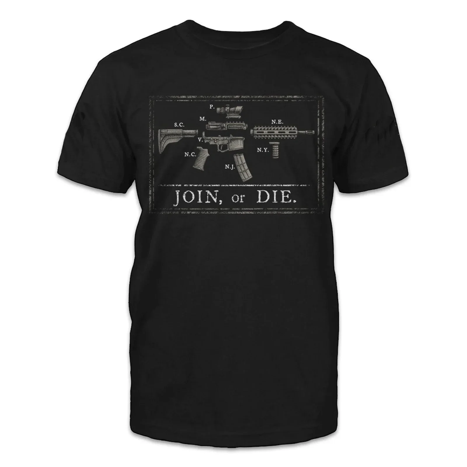 Meaningful AR-15 Rifle "Join or Die" T-Shirt 100% Cotton O-Neck Summer Short Sleeve Casual Mens T-shirt Size S-3XL
Meaningful AR-15 Rifle "Join or Die" T-Shirt 100% Cotton O-Neck Summer Short Sleeve Casual Mens T-shirt Size S-3XL