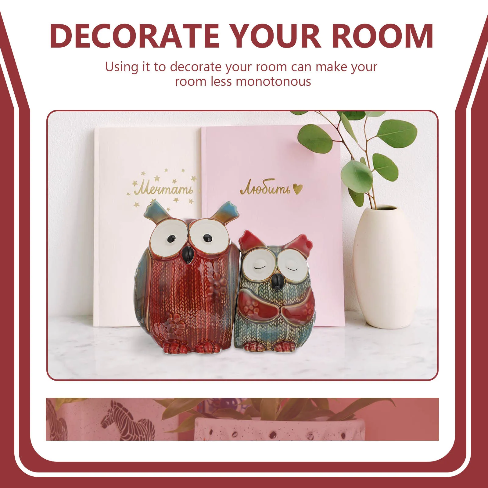2Pcs Ceramic Owl Sculpture Creative Desktop Decoration Home Ornament Educational Gift Ceramic Owl Sculpture Desktop Decoration 
2Pcs Ceramic Owl Sculpture Creative Desktop Decoration Home Ornament Educational Gift Ceramic Owl Sculpture Desktop Decoration