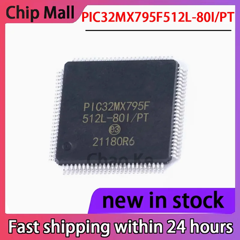 1PCS PIC32MX795F512L-80I/PT Package TQFP-100 32-bit Microcontroller Chip
1PCS PIC32MX795F512L-80I/PT Package TQFP-100 32-bit Microcontroller Chip