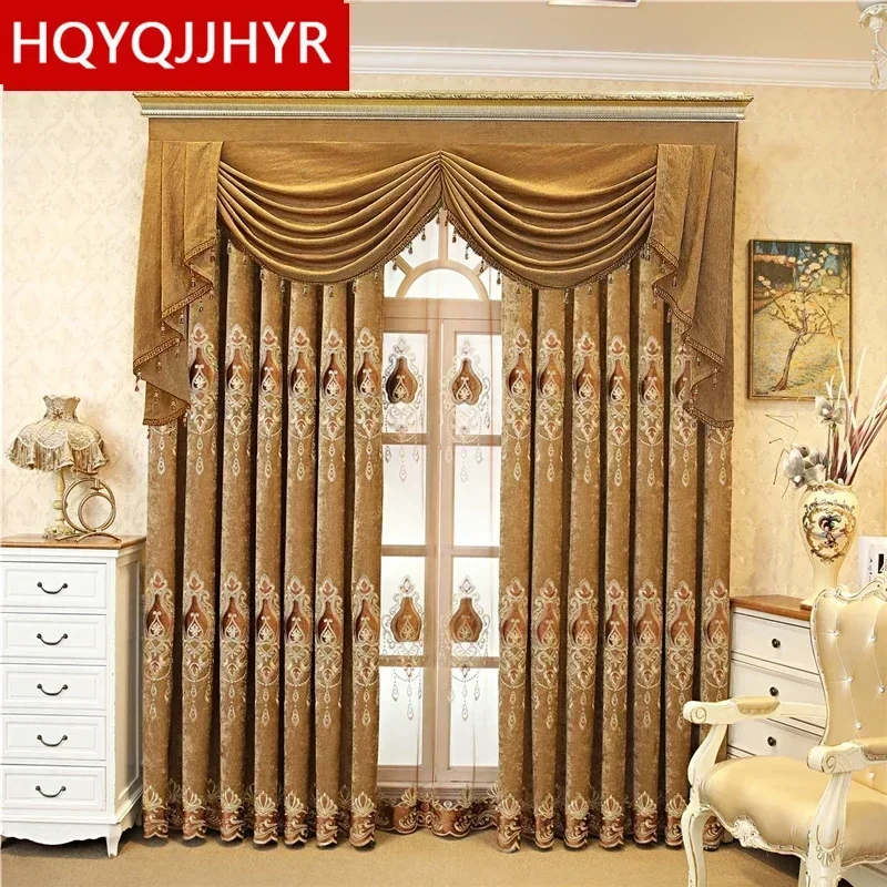 Custom Luxury European And American Brown Purple Blue Embroidered Villa Curtains For Living Room Bedroom Kitchen Hotel Windows
Custom Luxury European And American Brown Purple Blue Embroidered Villa Curtains For Living Room Bedroom Kitchen Hotel Windows