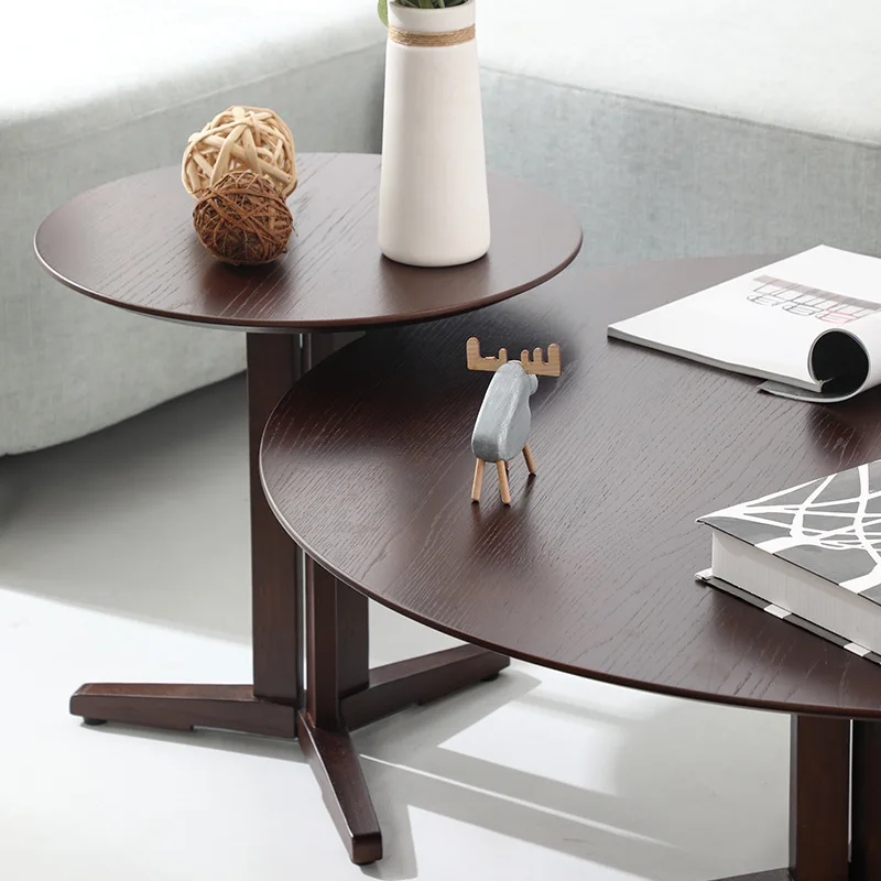 Simple living room sofa coffee table walnut modern simple wind small side table with several oak creative furniture.
Simple living room sofa coffee table walnut modern simple wind small side table with several oak creative furniture.