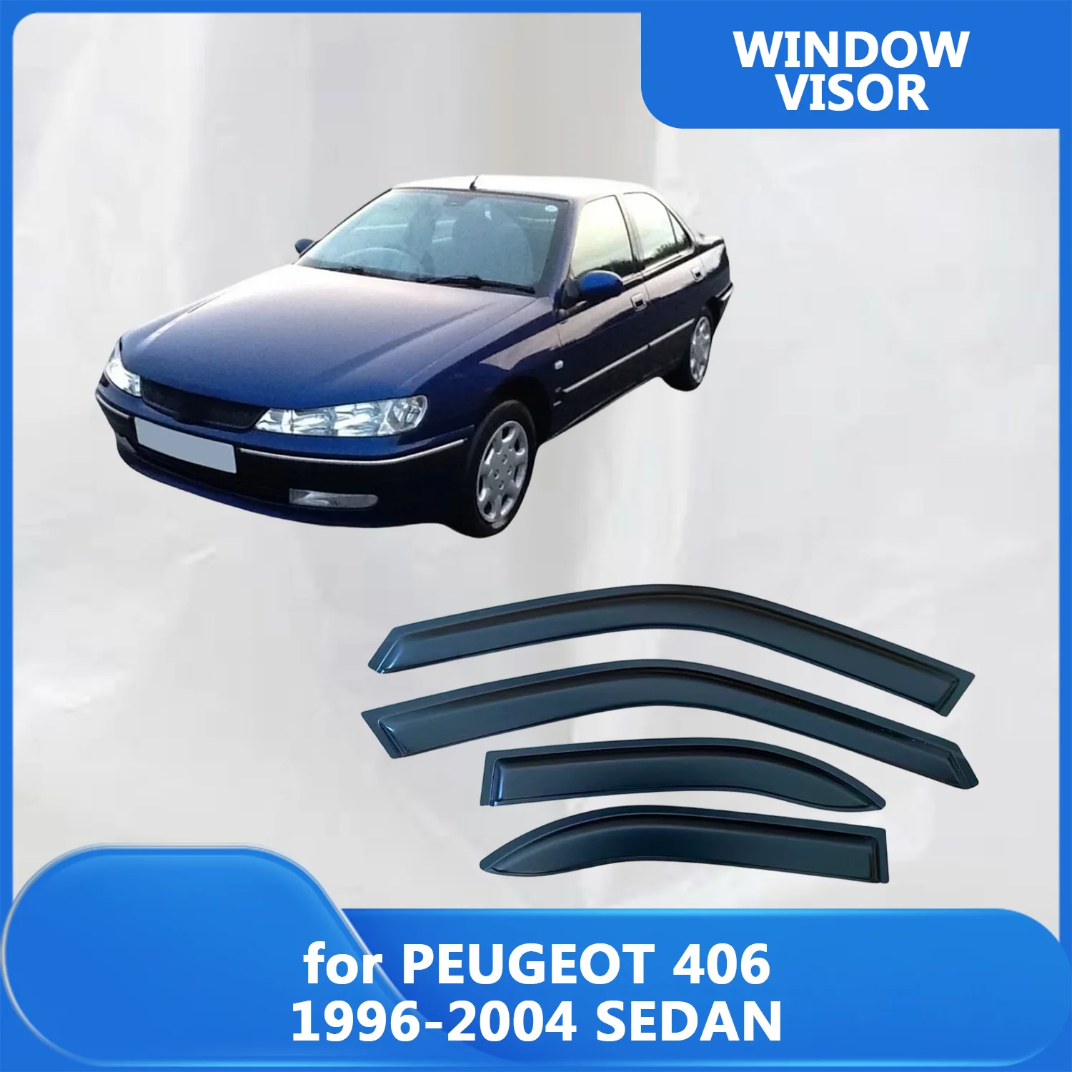 Window Visor for PEUGEOT 406 SEDAN 1996 1997 1998 1999 2000 2001 2002 2003 2004 Wind Deflectors Rain Guards Door Visor Vent
Window Visor for PEUGEOT 406 SEDAN 1996 1997 1998 1999 2000 2001 2002 2003 2004 Wind Deflectors Rain Guards Door Visor Vent