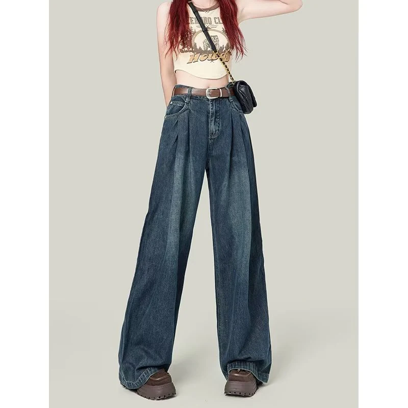 Straight Denim Trousers Retro Chic Jeans Floor Mopping Jeans Cool Girl Fashion Style Street Pants High Waist Wide Leg Baggy Wide
Straight Denim Trousers Retro Chic Jeans Floor Mopping Jeans Cool Girl Fashion Style Street Pants High Waist Wide Leg Baggy Wide