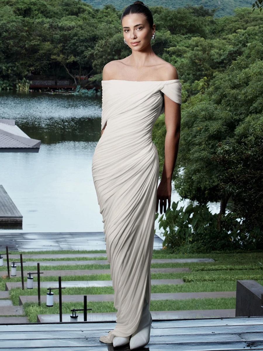 Sisterlinda Pleat Maxi Dress Women Classic Lapel Irregular Split Slash Neck Sexy Elegant Stretch Skinny Evening Dating Bodycon
Sisterlinda Pleat Maxi Dress Women Classic Lapel Irregular Split Slash Neck Sexy Elegant Stretch Skinny Evening Dating Bodycon