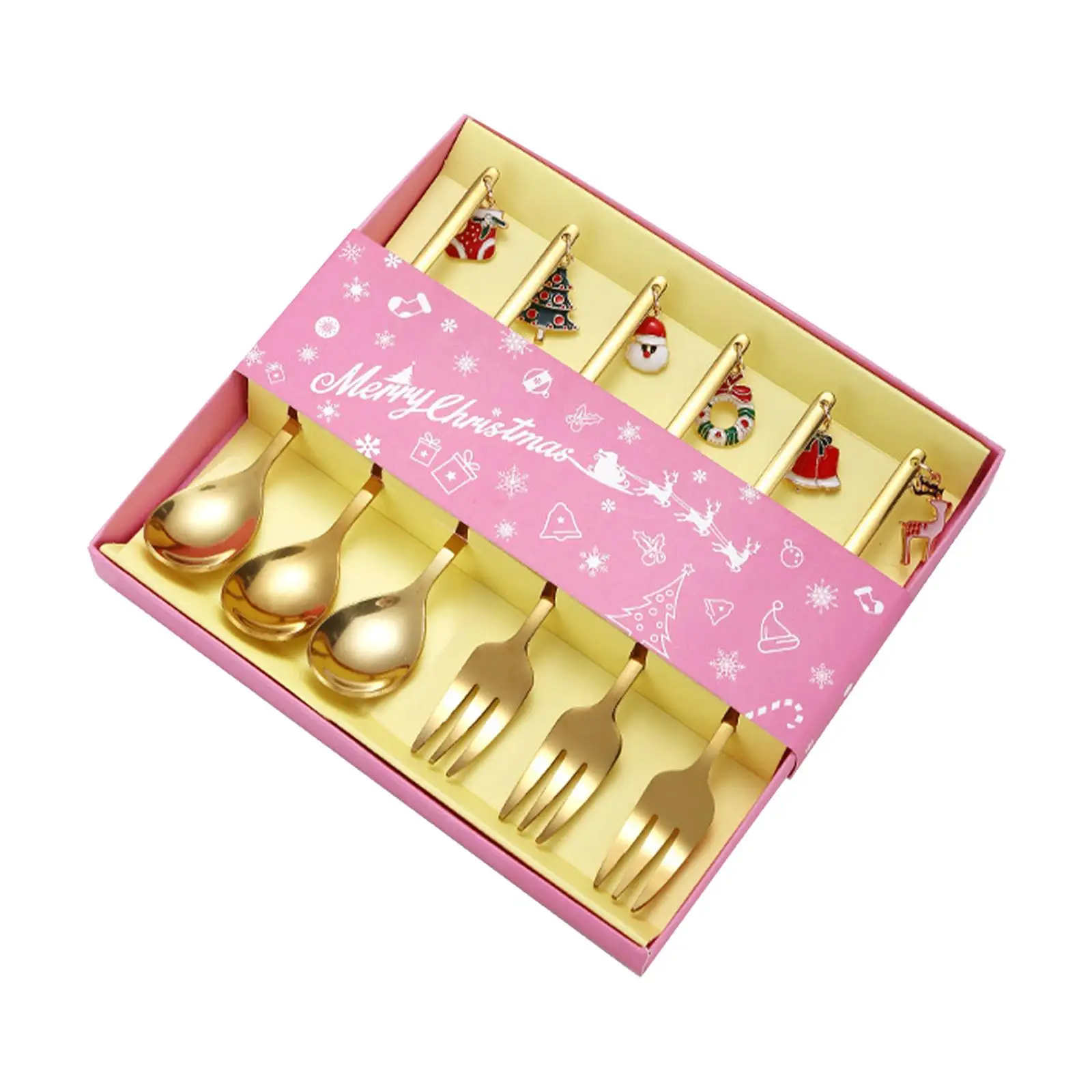 Креативные рождественские десертные ложки, набор вилок, столовые приборы из нержавеющей стали для чая, кофе, тортов и декора праздничного стола
Креативные рождественские десертные ложки, набор вилок, столовые приборы из нержавеющей стали для чая, кофе, тортов и декора праздничного стола