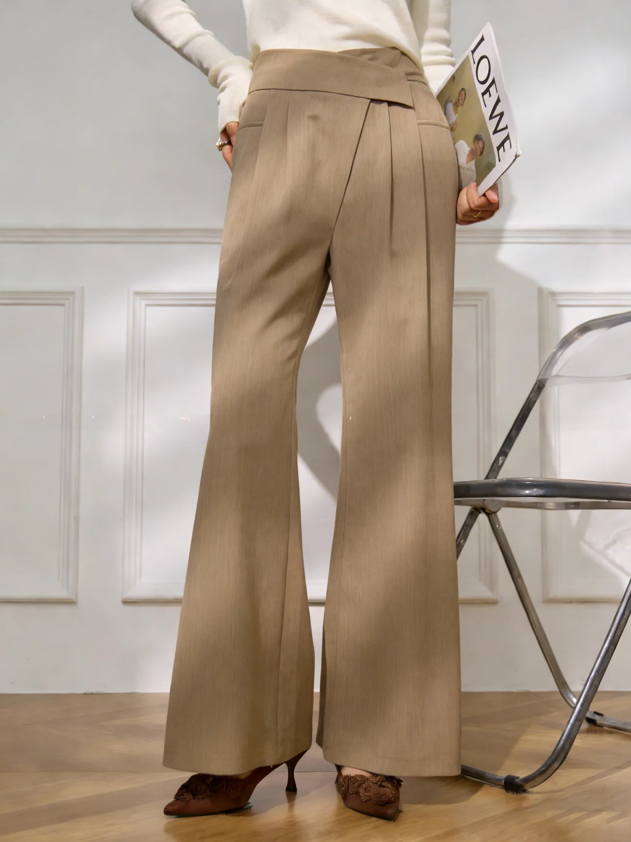 Fashionable High Waist Wide Leg Pants Women's Commute Style Versatile Korean Suit Pants Casual High Waist Summer New Arrival
Fashionable High Waist Wide Leg Pants Women's Commute Style Versatile Korean Suit Pants Casual High Waist Summer New Arrival