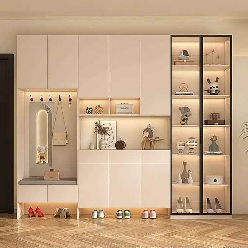 Solid wood shoe cabinet household integrated entrance cabinet light luxury simple living room cabinet
Solid wood shoe cabinet household integrated entrance cabinet light luxury simple living room cabinet