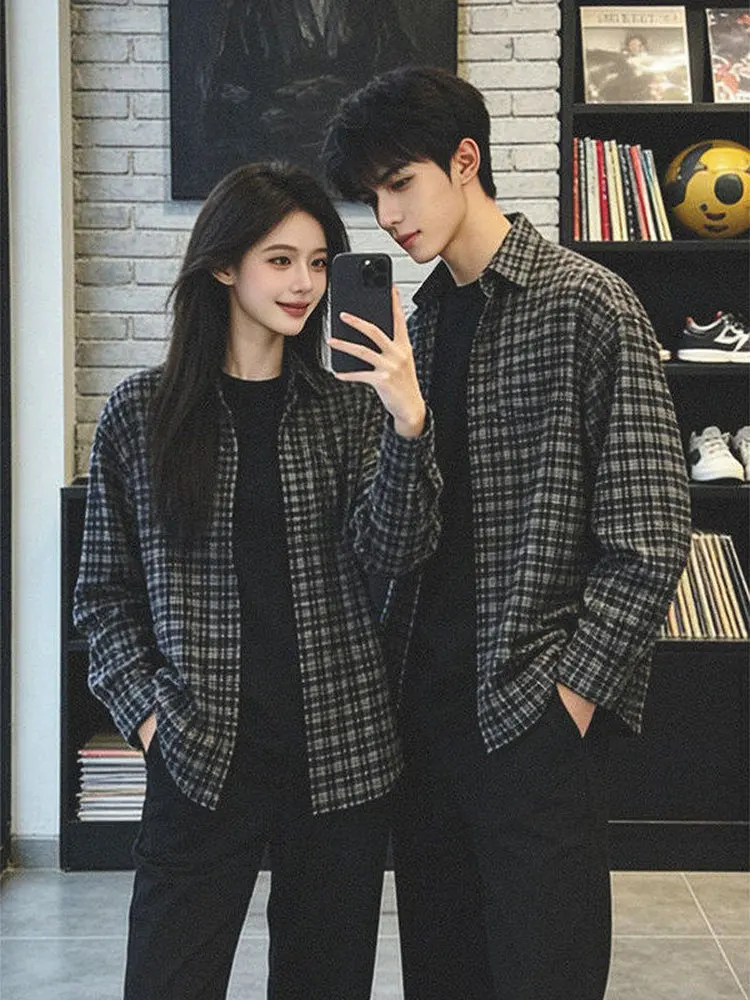 Cleanfit Black Plaid Long Sleeve Shirt Men's Casual Style Vintage Feel Loose Fit Youthful Popular Daily Wear Four Seasons
Cleanfit Black Plaid Long Sleeve Shirt Men's Casual Style Vintage Feel Loose Fit Youthful Popular Daily Wear Four Seasons