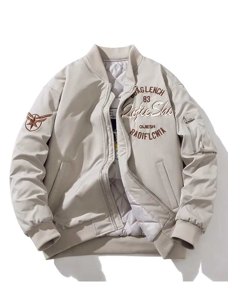 Thiened Embroidered Baseball Jaet Flight Coat Casual Outerwear for Men And Women Couples Autumn Winter Trendy Brand Cotto...
Thiened Embroidered Baseball Jaet Flight Coat Casual Outerwear for Men And Women Couples Autumn Winter Trendy Brand Cotto...