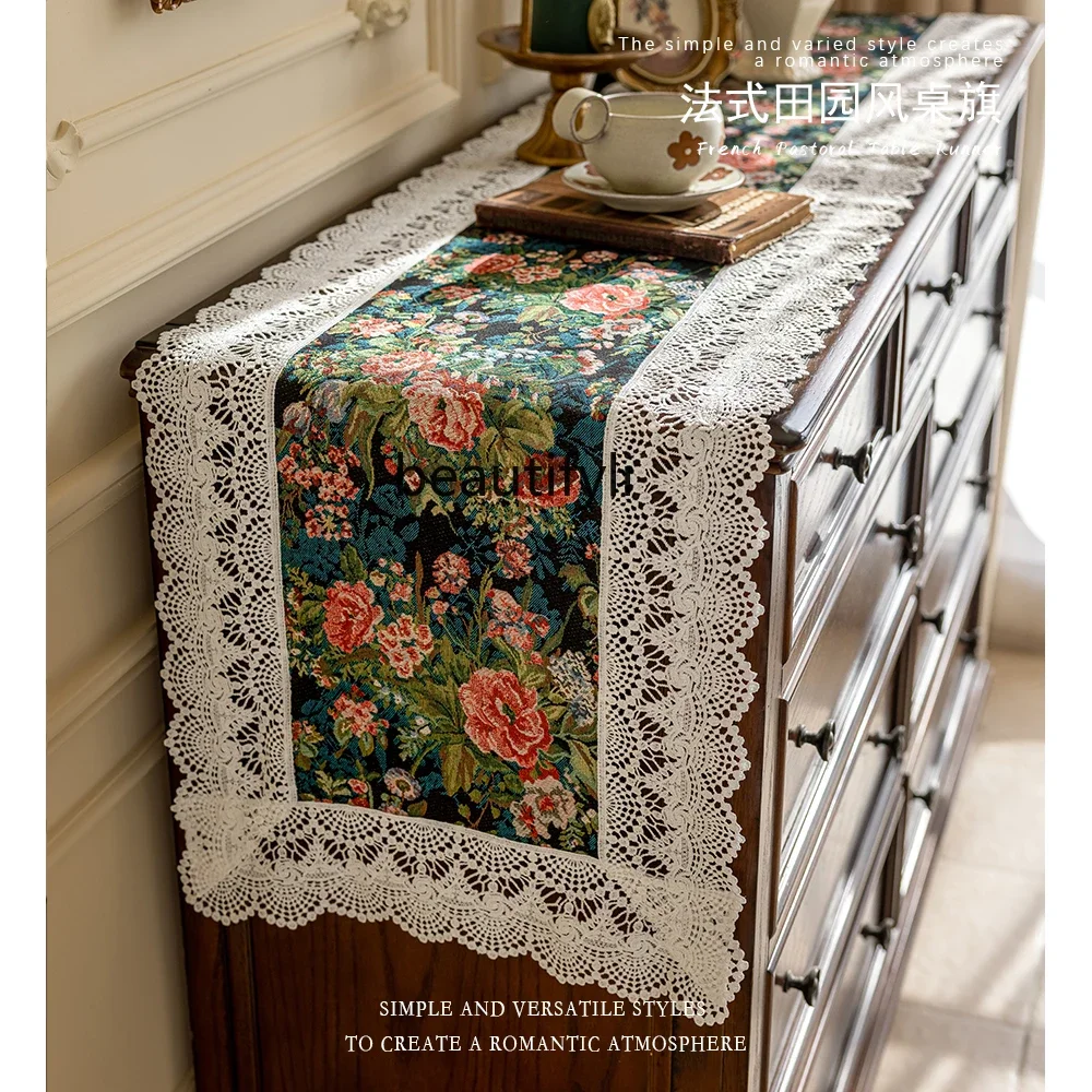 American retro flower table flag jacquard lace coffee table TV cabinet long bucket cabinet decorative tablecloth
American retro flower table flag jacquard lace coffee table TV cabinet long bucket cabinet decorative tablecloth