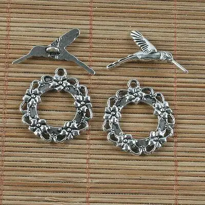 5sets ring:25mm,bird:29mm hole:2mm Tibetan silver flower bird design toggle clasp h3605
5sets ring:25mm,bird:29mm hole:2mm Tibetan silver flower bird design toggle clasp h3605