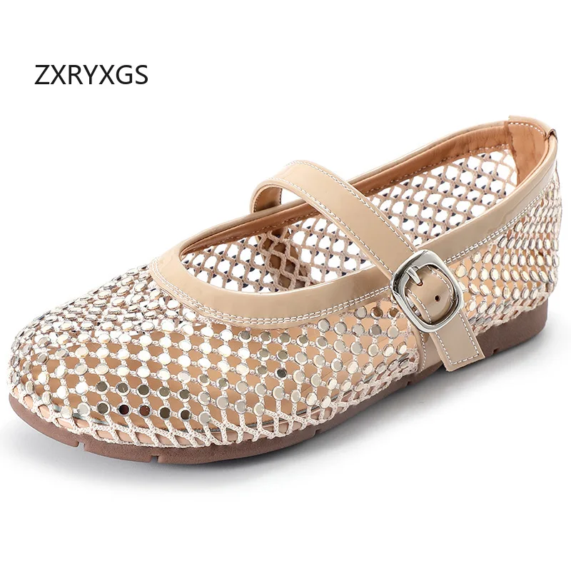 ZXRYXGS 2026 New Summer High Quality Mesh Sandals Rhinestone Round Toe Breathable Sandals Large Size Women Shoes Flat Sandals
ZXRYXGS 2026 New Summer High Quality Mesh Sandals Rhinestone Round Toe Breathable Sandals Large Size Women Shoes Flat Sandals