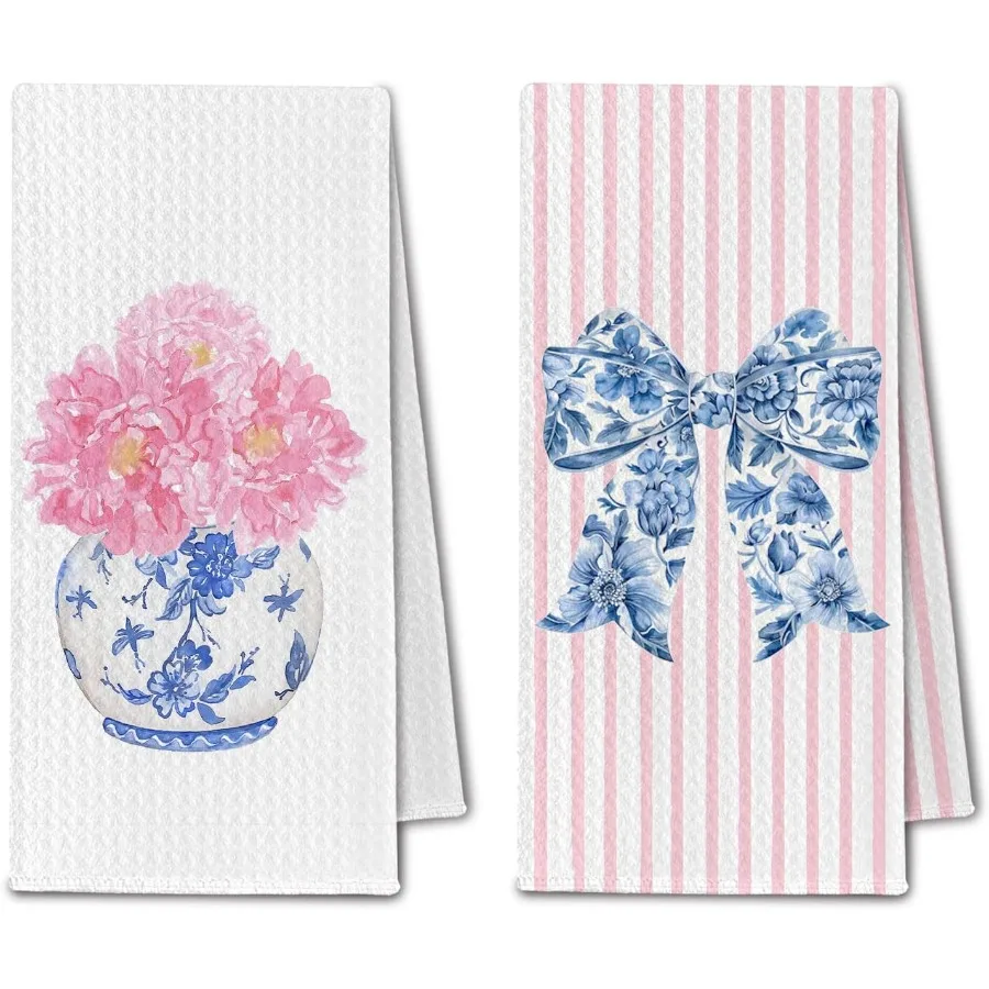 Кухонные полотенца в стиле шинуазри с цветочным принтом, розовые кокетливые полотенца с бантом и цветочным рисунком для ванной комнаты, набор из 2 синих и белых кухонных декораций 16x24
Кухонные полотенца в стиле шинуазри с цветочным принтом, розовые кокетливые полотенца с бантом и цветочным рисунком для ванной комнаты, набор из 2 синих и белых кухонных декораций 16x24