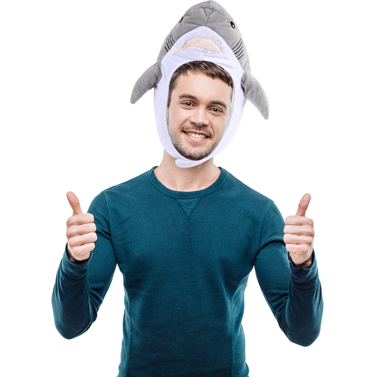 Shark Hood Hat Shark Hat Party Costume Cartoon Animals Headwear For Adults Cosplay Halloween Prop Lightweight Portable PP
Shark Hood Hat Shark Hat Party Costume Cartoon Animals Headwear For Adults Cosplay Halloween Prop Lightweight Portable PP