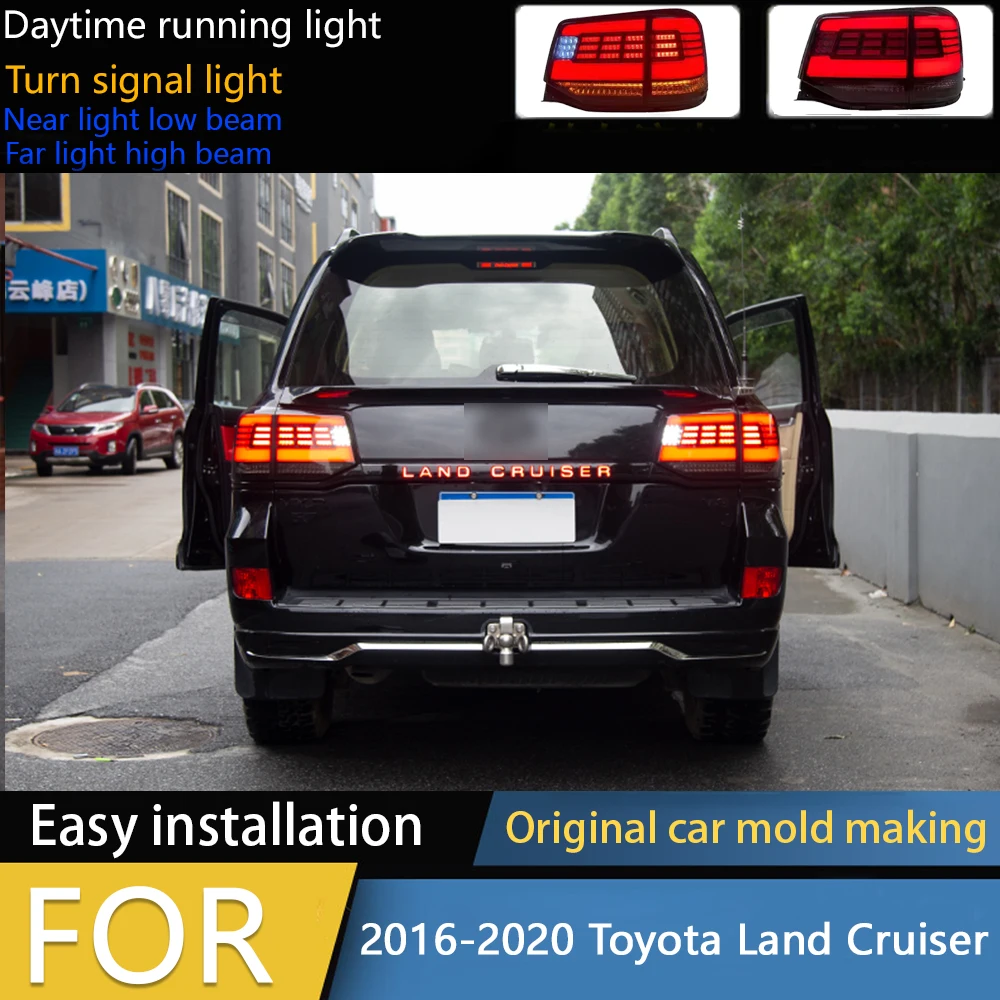 Car Styling for Toyota Land Cruiser Tail Light 2016-2020 LC200 LED Tail Lamp DRL taillight Signal Brake Reverse auto Accessories
Car Styling for Toyota Land Cruiser Tail Light 2016-2020 LC200 LED Tail Lamp DRL taillight Signal Brake Reverse auto Accessories