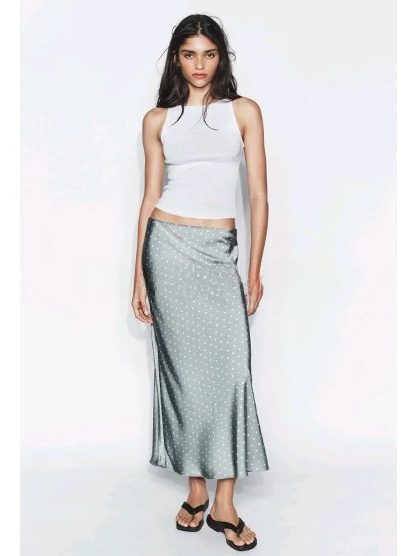 Summer New High Waist Silk Satin Polka Dot Midi Skirt Women's Casual Commute Half-length Skirts Elegant Citywalk Straight Cut
Summer New High Waist Silk Satin Polka Dot Midi Skirt Women's Casual Commute Half-length Skirts Elegant Citywalk Straight Cut
