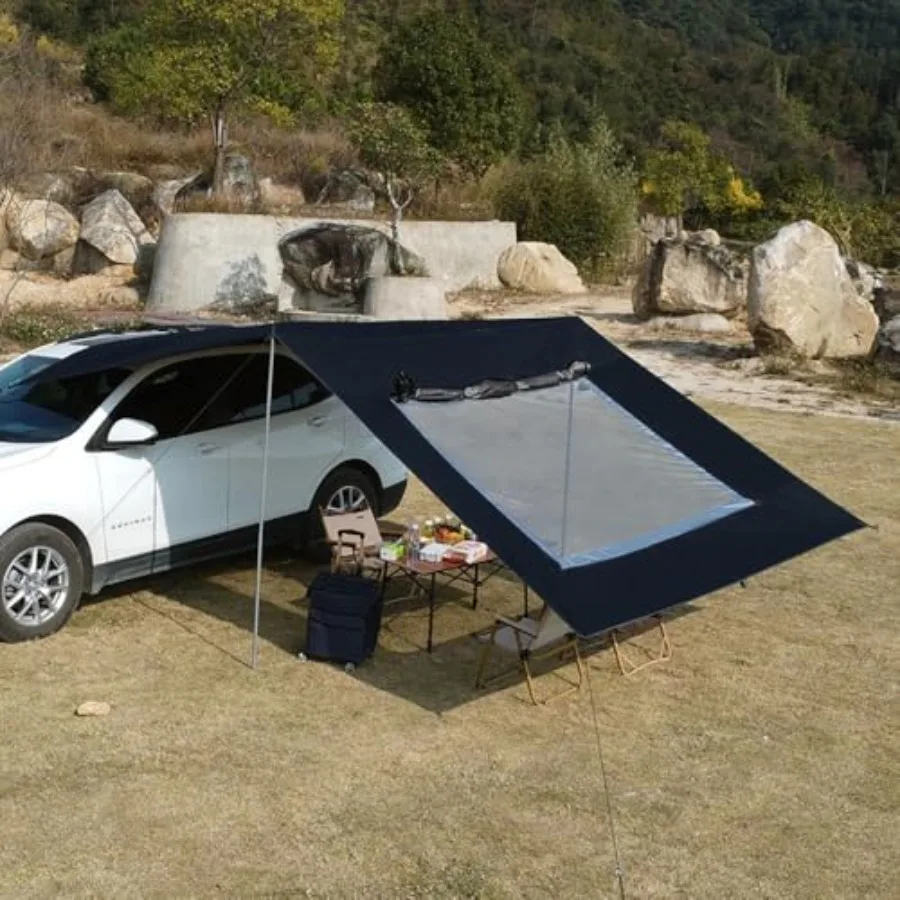 10x16 Feet Car Side Awning with Pole Camping Tarp with Screen Window Car Tent for Cars Vans SUV Sun Shelter
10x16 Feet Car Side Awning with Pole Camping Tarp with Screen Window Car Tent for Cars Vans SUV Sun Shelter