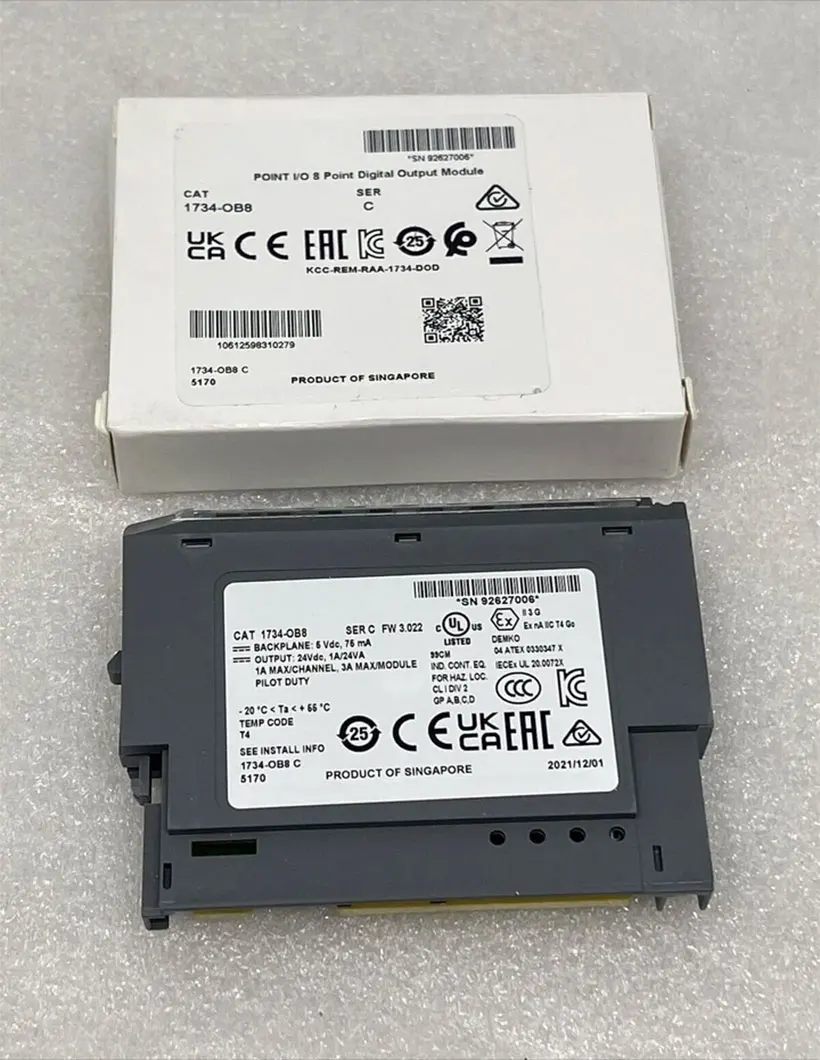 Brand New 1734-OB8 SER C POINT I/O Digital Output Module One Year Warranty
Brand New 1734-OB8 SER C POINT I/O Digital Output Module One Year Warranty 