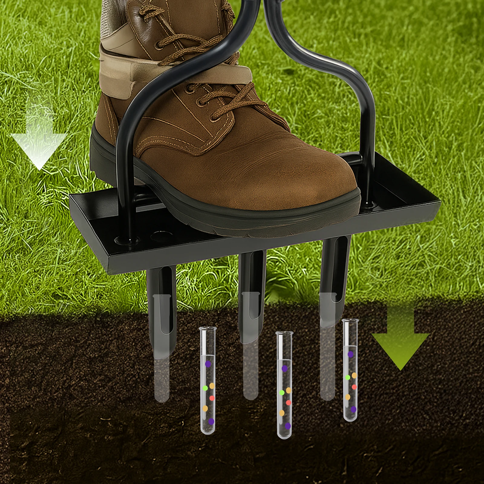 43in Lawn Loosening Aerator, 3‑Tine Manual Lawn Coring Tool to Fix Soil Compaction
43in Lawn Loosening Aerator, 3‑Tine Manual Lawn Coring Tool to Fix Soil Compaction