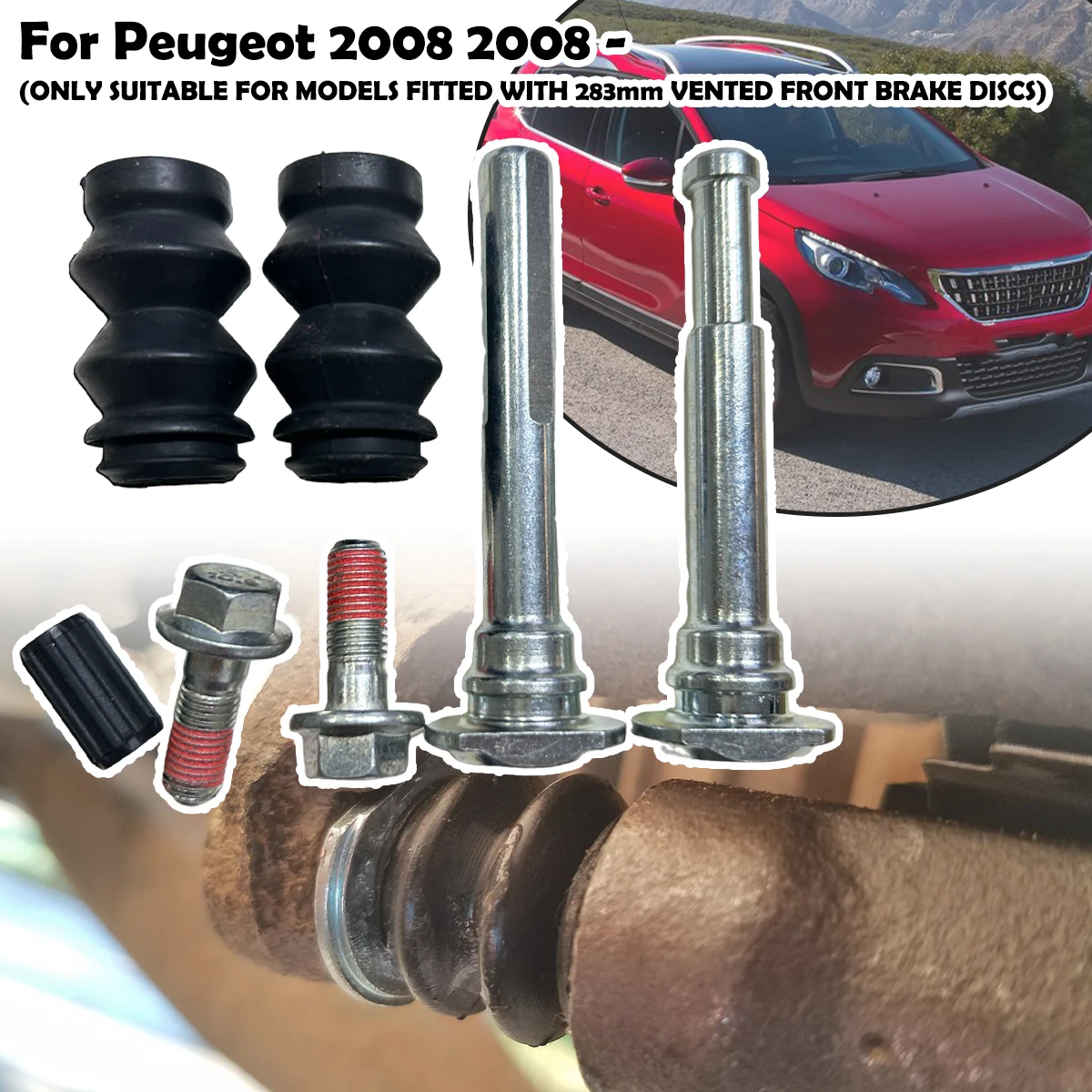 For Peugeot 2008 2008 - Front Brake Caliper Slider Guide Pins Bolt Kit Left Right Disc Housing Bellows Sleeve Bushing 113-1355X
For Peugeot 2008 2008 - Front Brake Caliper Slider Guide Pins Bolt Kit Left Right Disc Housing Bellows Sleeve Bushing 113-1355X