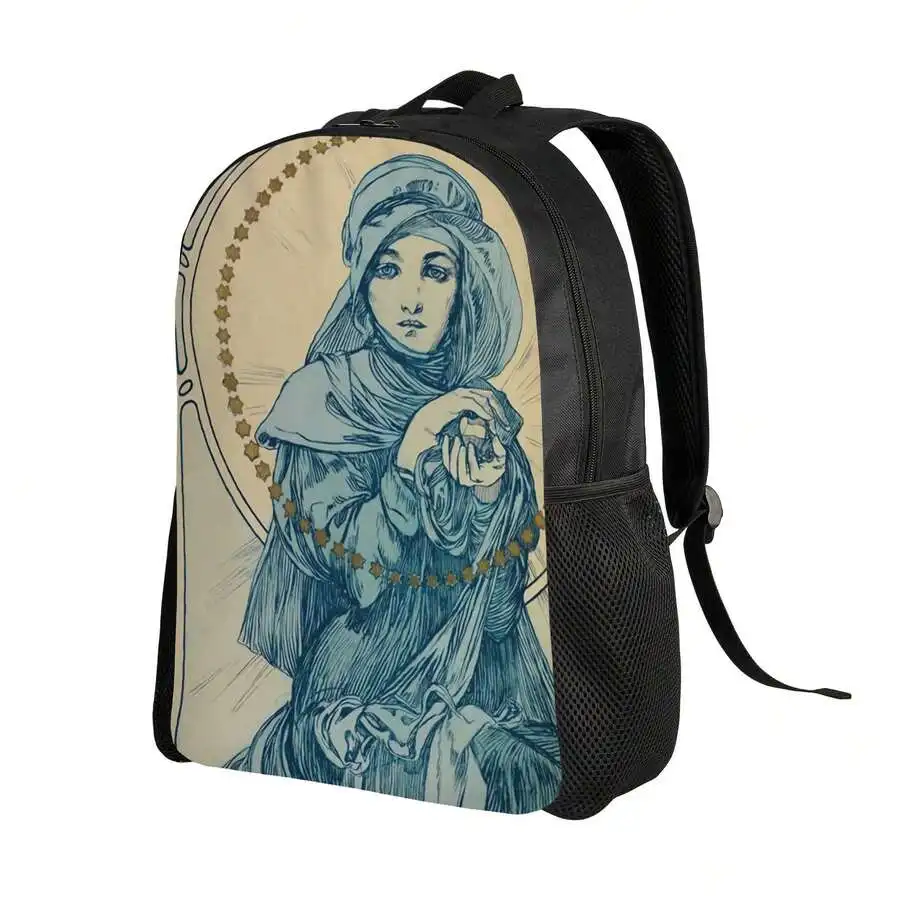 Art Nouveau Inspired Backpack With Religious Figure Print Fashionable College Bag
Art Nouveau Inspired Backpack With Religious Figure Print Fashionable College Bag