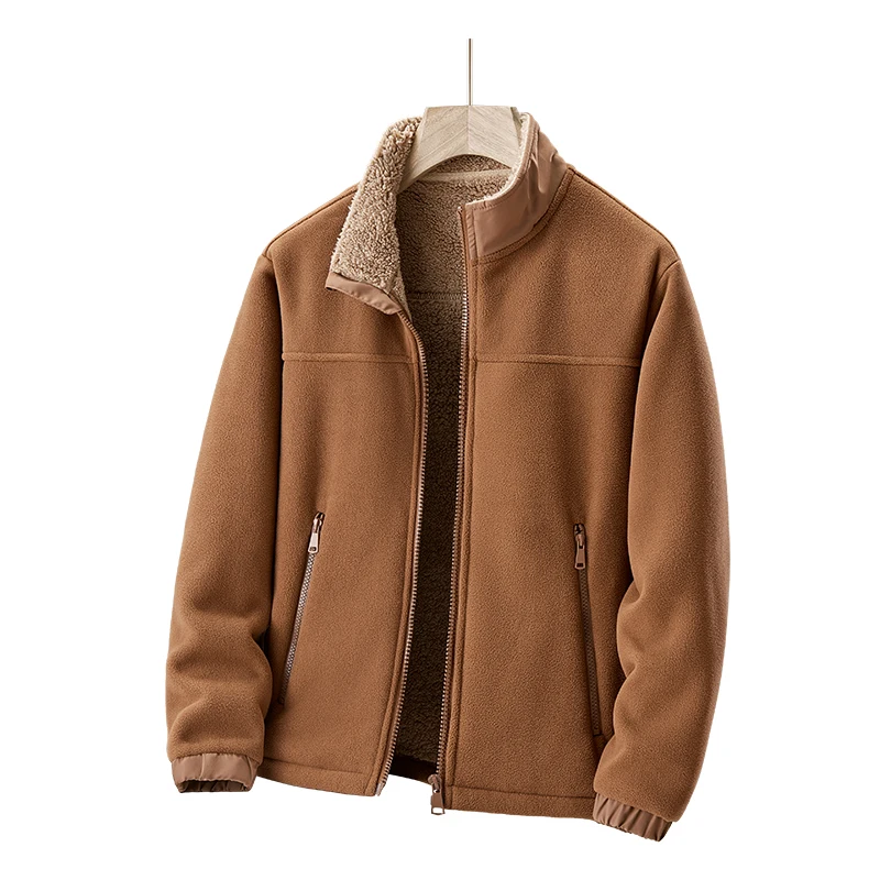 Winter Sweatshirts Warm Zipper Stand Up Collar Jacket Versatile for Daily Outdoor Leisure New Trend Mens Fleece Thickened Jacket
Winter Sweatshirts Warm Zipper Stand Up Collar Jacket Versatile for Daily Outdoor Leisure New Trend Mens Fleece Thickened Jacket