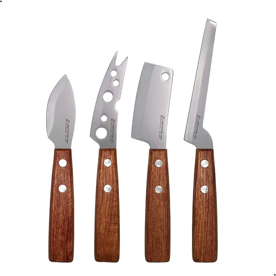 Нож для сыра Набор MATTSTONE HILL для мягкой полутвердой и твердой нарезки сыра Лезвия из нержавеющей стали премиум-класса с мягкой деревянной ручкой
Нож для сыра Набор MATTSTONE HILL для мягкой полутвердой и твердой нарезки сыра Лезвия из нержавеющей стали премиум-класса с мягкой деревянной ручкой