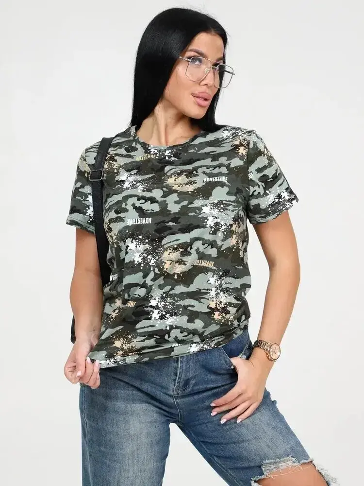 Women's T-Shirt Abstract Printing Short-Sleeved Fashion Casual Super Quality Short-Sleeved Ladies Summer
Women's T-Shirt Abstract Printing Short-Sleeved Fashion Casual Super Quality Short-Sleeved Ladies Summer