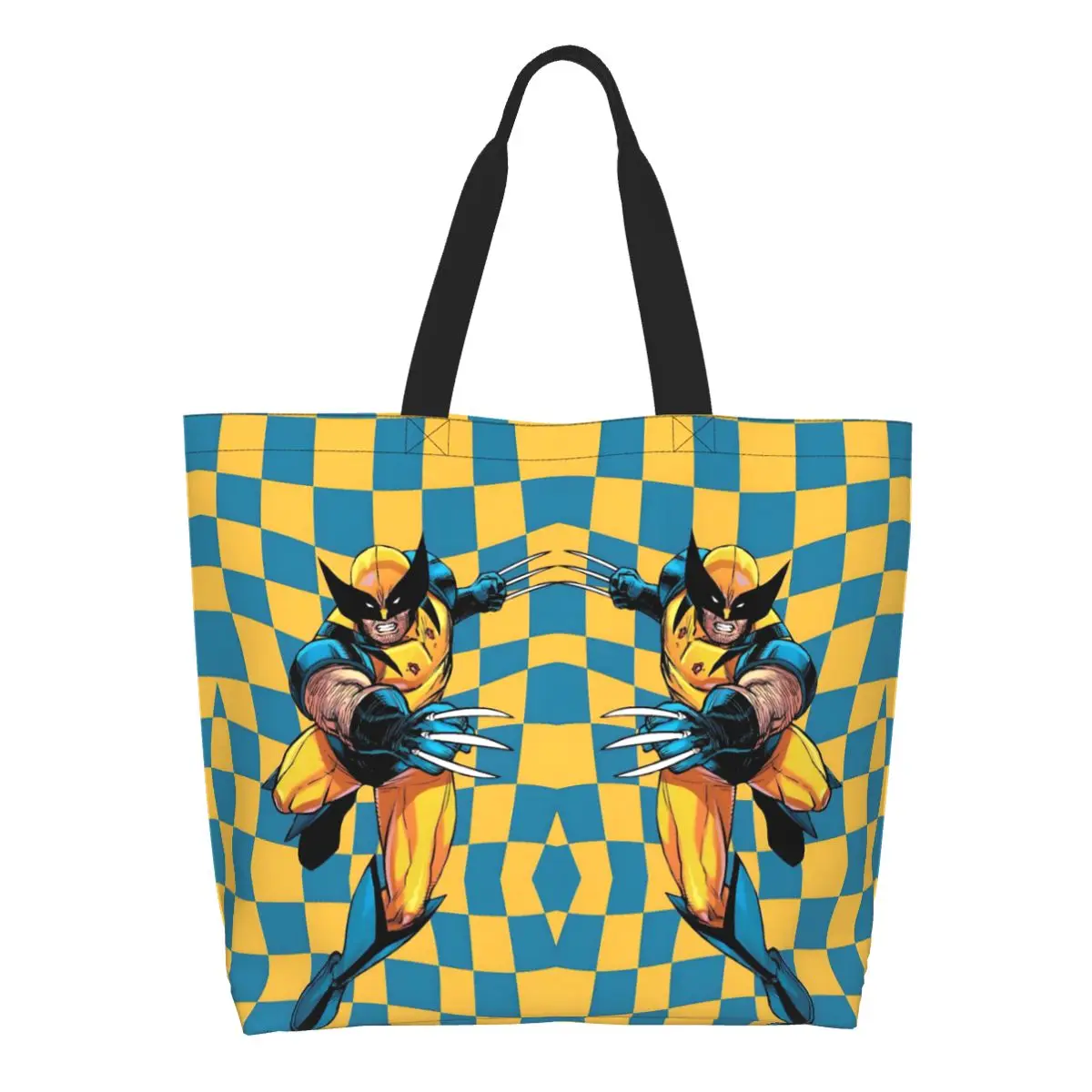 Custom Wolverine Grocery Shopping Bags Printing Canvas Shopper Tote Shoulder Bags Big Capacity Washable Superhero Handbag
Custom Wolverine Grocery Shopping Bags Printing Canvas Shopper Tote Shoulder Bags Big Capacity Washable Superhero Handbag