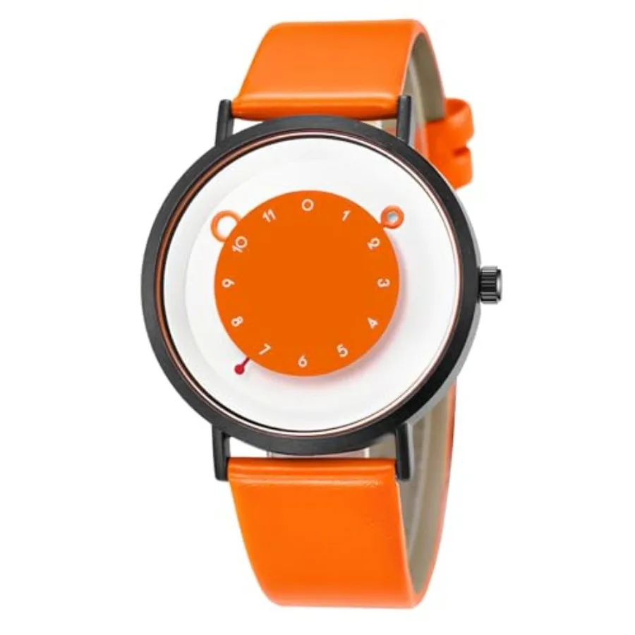 Minimalist Casual Unisex Quartz Watch Unique Hands Design, Fashion Sports Waterproof Wristwatch for Men and Women with Leather
Minimalist Casual Unisex Quartz Watch Unique Hands Design, Fashion Sports Waterproof Wristwatch for Men and Women with Leather