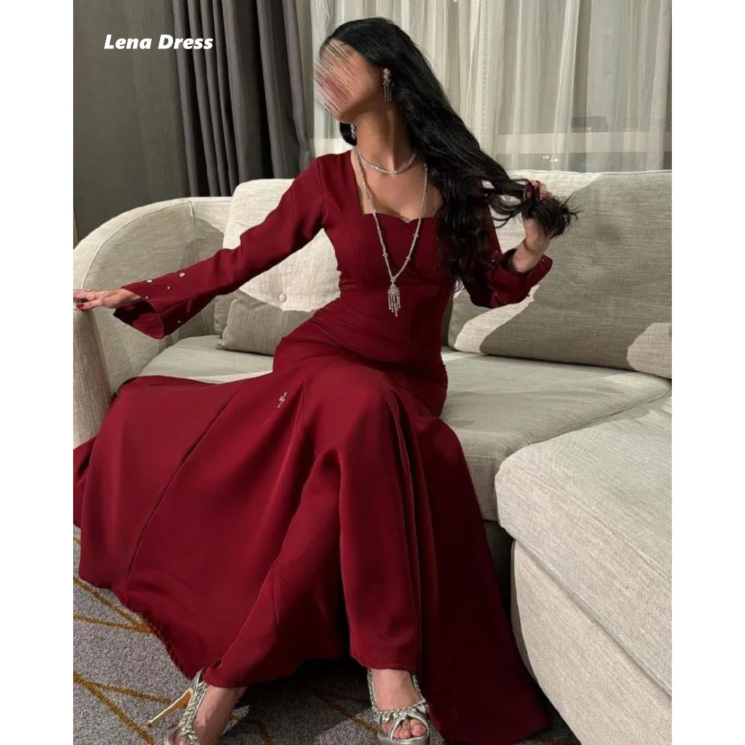 Lena Custom Made Elegant Party Dresses for Special Occasions Satin Cloth Robes De Cocktail Evening Dress Long Sleeves Ball Gowns
Lena Custom Made Elegant Party Dresses for Special Occasions Satin Cloth Robes De Cocktail Evening Dress Long Sleeves Ball Gowns