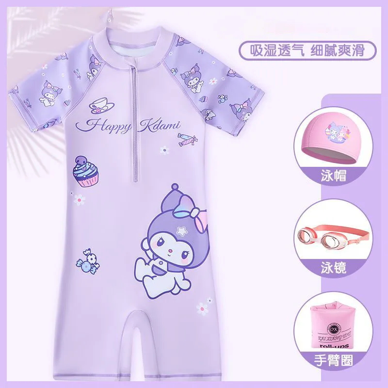 Cartoon Sanrios Children's Swimsuit Kuromi Girls Swimwear Summer Swimming Beach Wear Bathing Suit Sunscreen Quick Dry Underwear
Cartoon Sanrios Children's Swimsuit Kuromi Girls Swimwear Summer Swimming Beach Wear Bathing Suit Sunscreen Quick Dry Underwear
