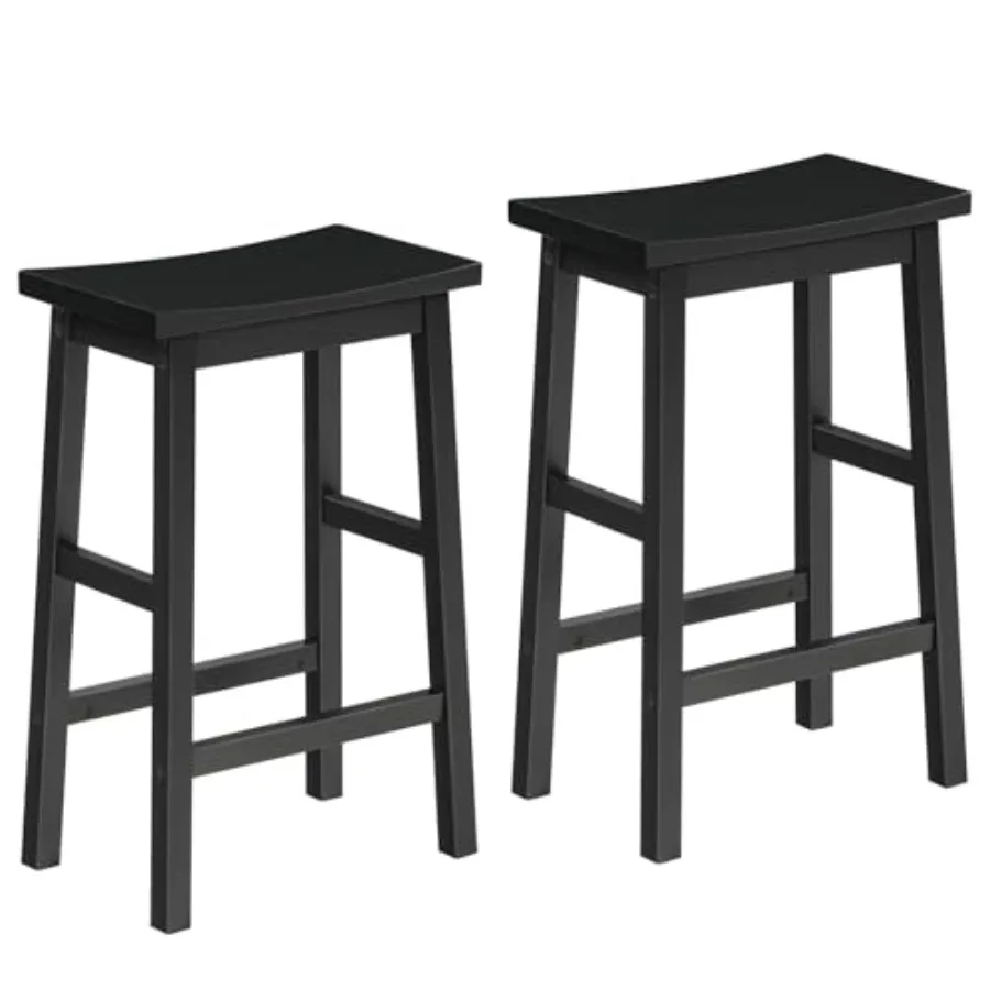 Bar Stools, Set of 2 Bar Chairs, Counter Height Bar Stools, Bamboo Kitchen Stools, 24 Inch Saddle Stools with Footrests, for Ki
Bar Stools, Set of 2 Bar Chairs, Counter Height Bar Stools, Bamboo Kitchen Stools, 24 Inch Saddle Stools with Footrests, for Ki