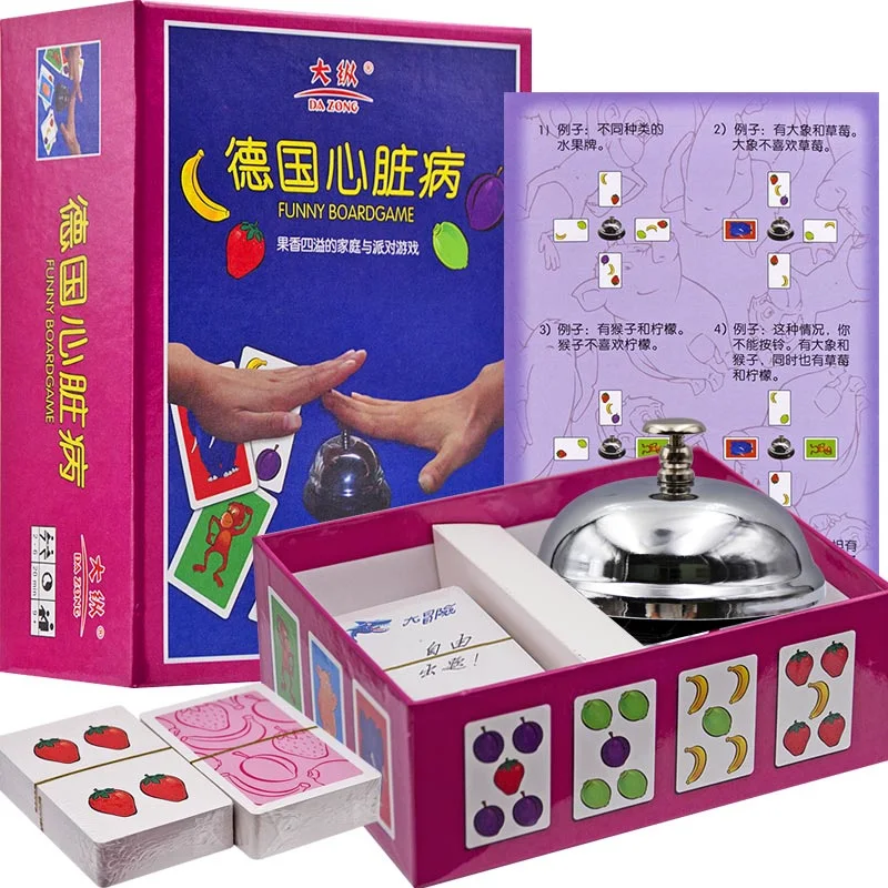 German heart disease board game card genuine adult children casual party full set of luxury fruit card multiplayer game
German heart disease board game card genuine adult children casual party full set of luxury fruit card multiplayer game