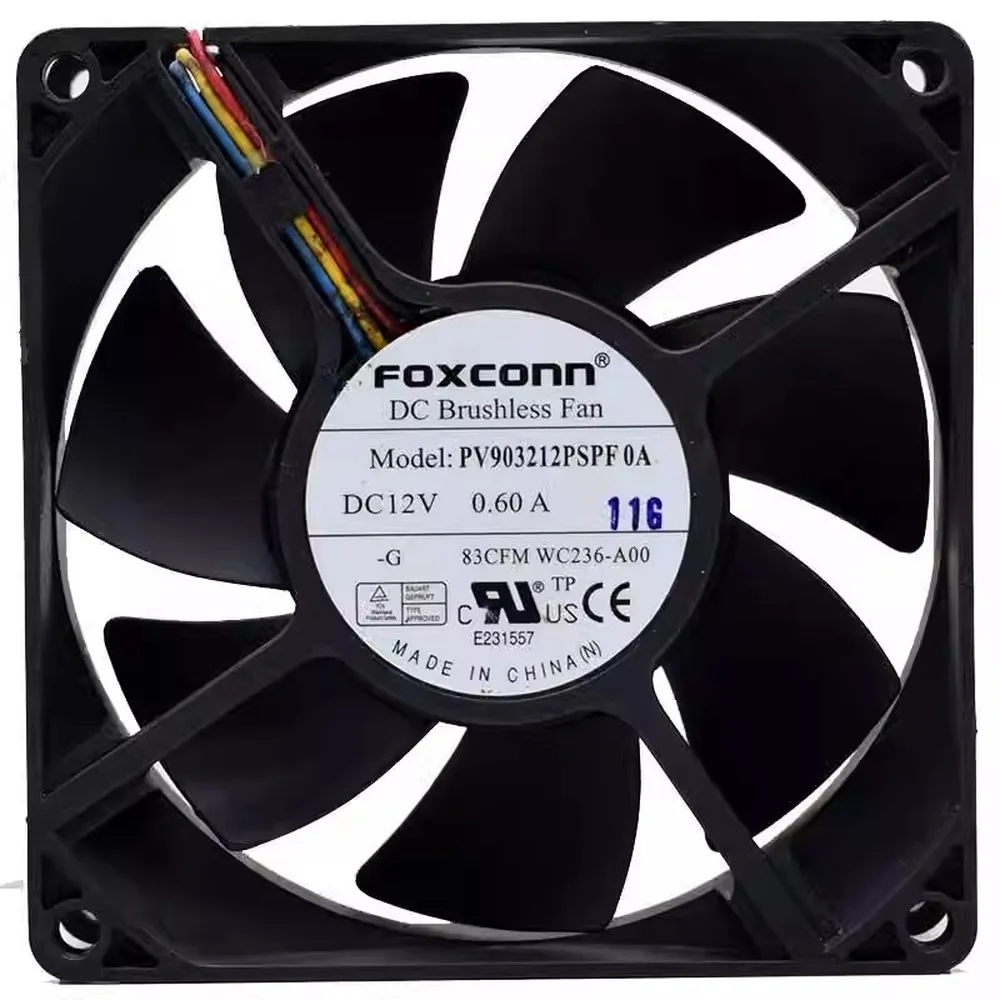 For FOXCONN PV903212PSPF 0A 9032 DC12V 0.60A 4-Wire Cooling Fan
For FOXCONN PV903212PSPF 0A 9032 DC12V 0.60A 4-Wire Cooling Fan
