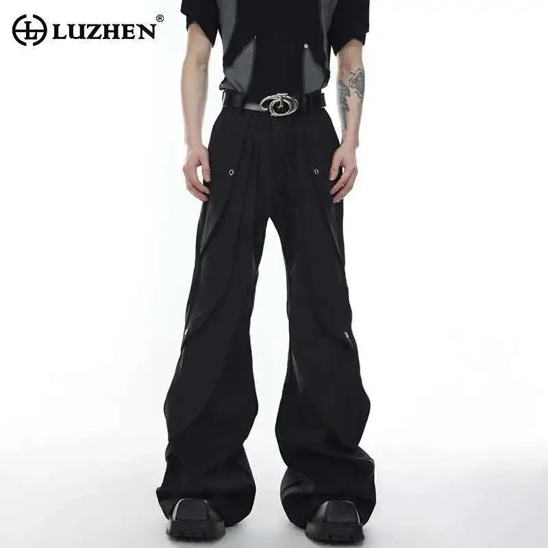 LUZHEN 2025 Spring Fashion Pleated Design Streetwear Men's Solid Color Handsome Wide Leg Casual Pants Male Bell-bottoms LZ9798
LUZHEN 2025 Spring Fashion Pleated Design Streetwear Men's Solid Color Handsome Wide Leg Casual Pants Male Bell-bottoms LZ9798