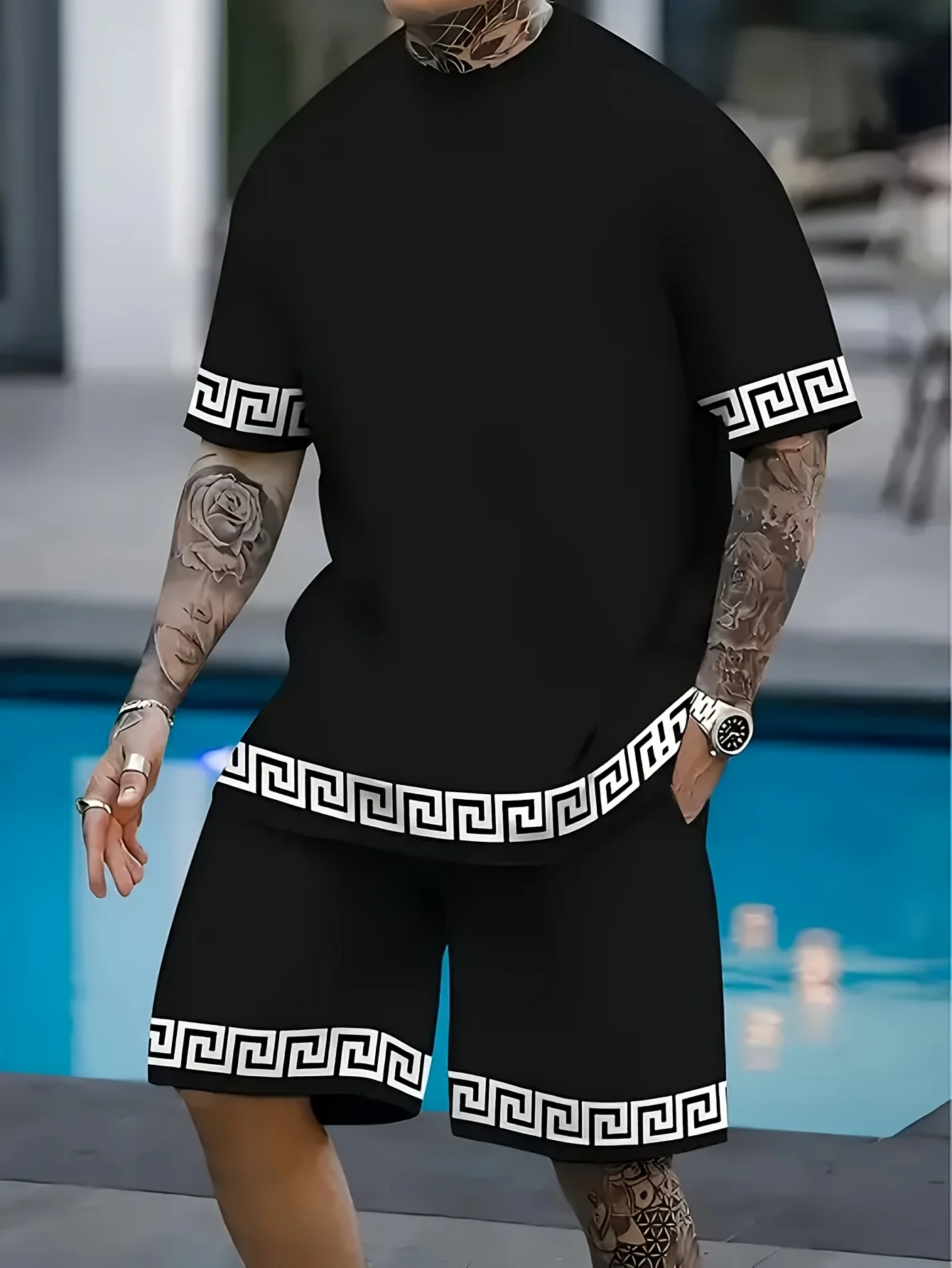 2026 Summer New Men's Short-Sleeved Set with 3D Trendy Print for Casual Street Style Fashionable Comfortable and Soft
2026 Summer New Men's Short-Sleeved Set with 3D Trendy Print for Casual Street Style Fashionable Comfortable and Soft