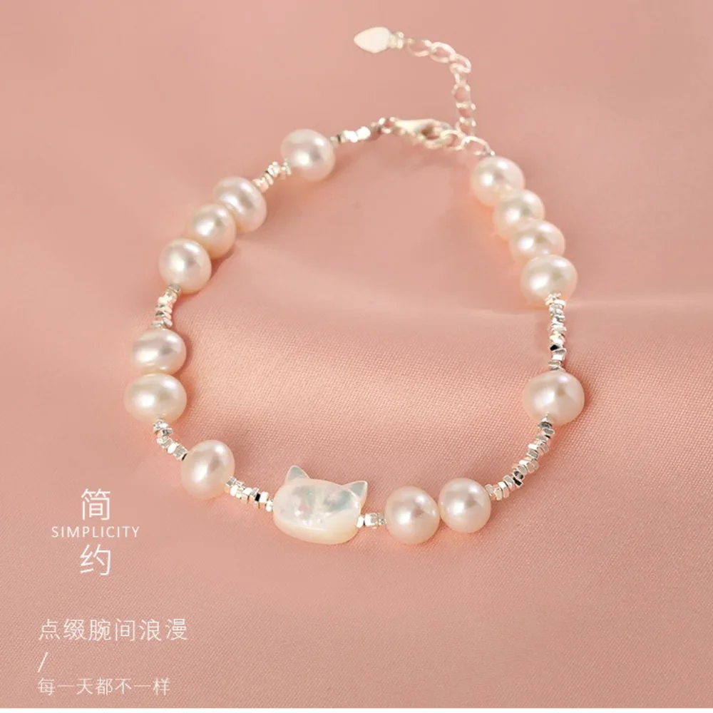 White Peony & Cat Freshwater Pearl Silver Chip Bracelet Sweet Gentle Lovely Beaded Bracelet Elegant Fashion Jewelry Accessories
White Peony & Cat Freshwater Pearl Silver Chip Bracelet Sweet Gentle Lovely Beaded Bracelet Elegant Fashion Jewelry Accessories