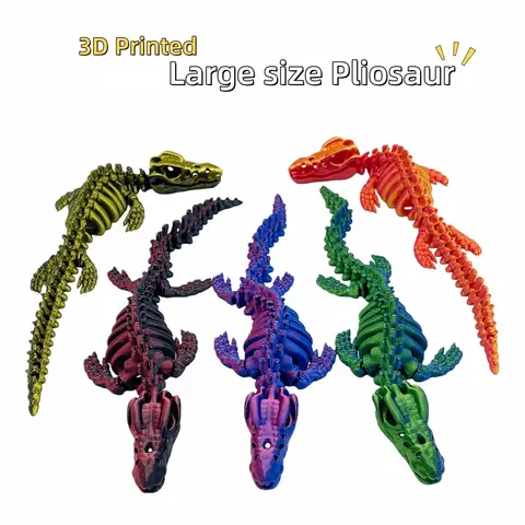 2-piece 23cm/9inch Articulated Mosasaurus 3D Printed Large Sea Dinosaur Model Home Decor Educational Toy Gift