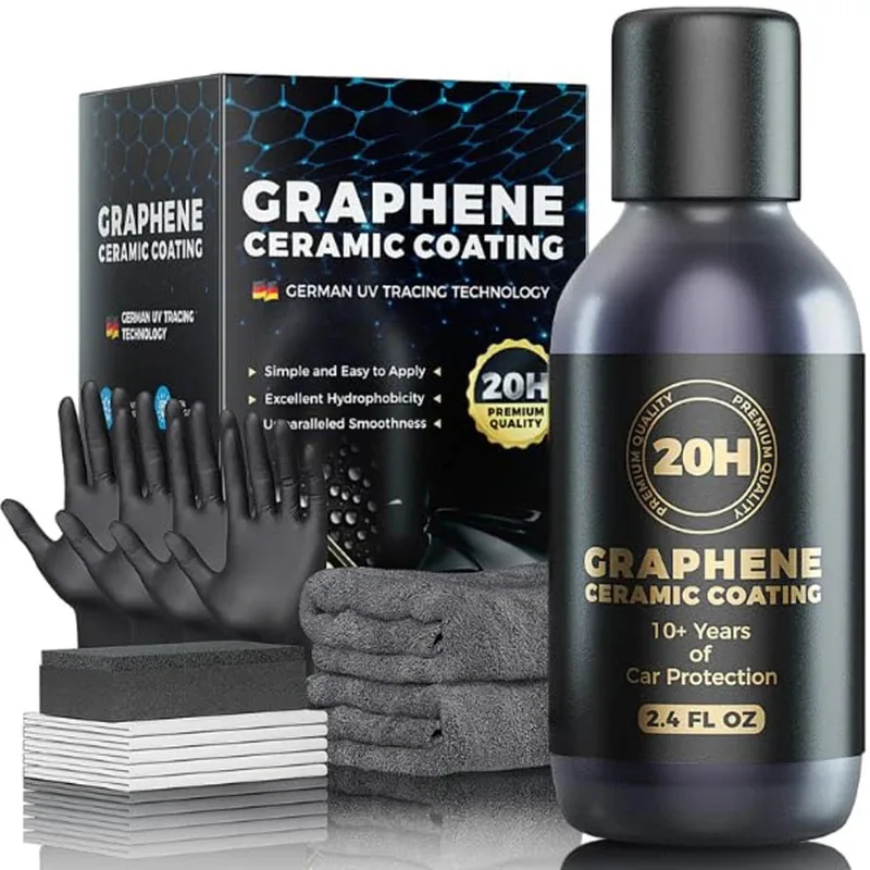 20H Advanced Nano Graphene Ceramic Coating for Cars Unique UV Technology & Extremely Hydrophobic Car Ceramic Coating Kit
20H Advanced Nano Graphene Ceramic Coating for Cars Unique UV Technology & Extremely Hydrophobic Car Ceramic Coating Kit