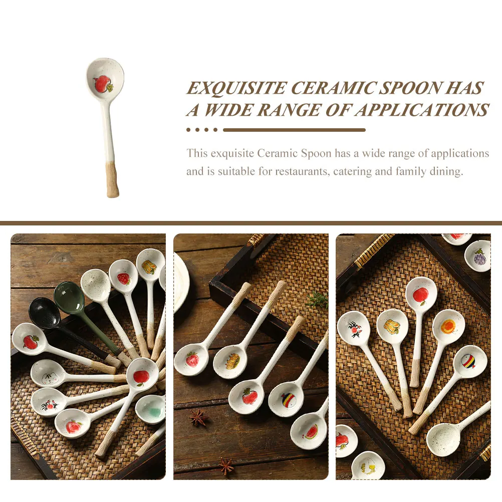 Ceramic Spoon Adorable Creative Japanese Style Exquisite Hand-Printed Cartoon Patterns Practical High-Grade Material
Ceramic Spoon Adorable Creative Japanese Style Exquisite Hand-Printed Cartoon Patterns Practical High-Grade Material