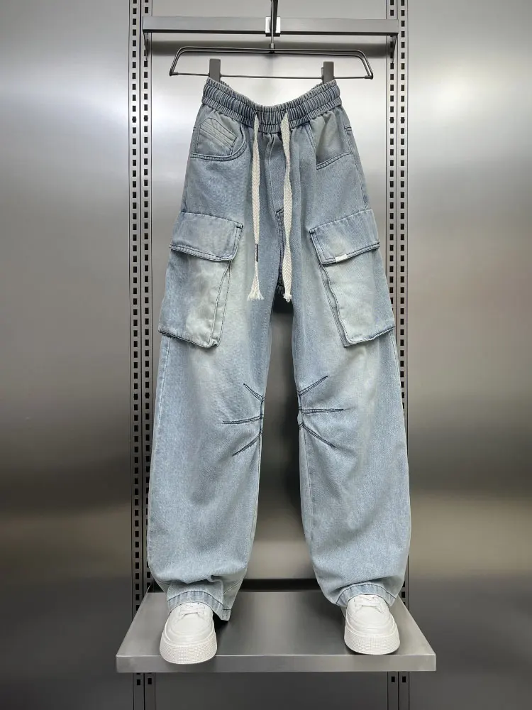 Мужские повседневные джинсы с широкими штанинами, свободные прямые длинные брюки, новинка весны, прочный деним, застежка на шнурок
Мужские повседневные джинсы с широкими штанинами, свободные прямые длинные брюки, новинка весны, прочный деним, застежка на шнурок